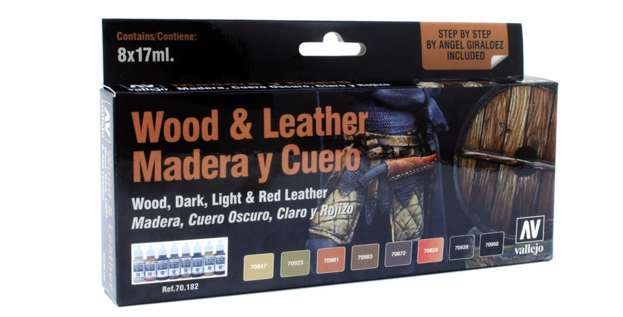 Paint: Vallejo - Paint Sets Set: Wood and Leather (8)